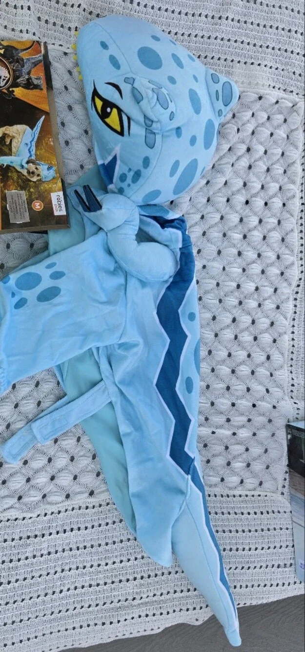 Jurassic World 'Blue' Plush Dog Costume - Light Blue, Size Medium, Pre-owned